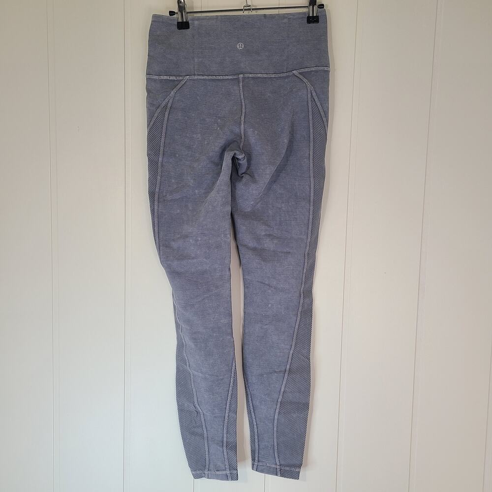 Lululemon Wunder Under High-Rise Tight 25" leggings Snow Washed Ribbed Luna 6 - Picture 2 of 7